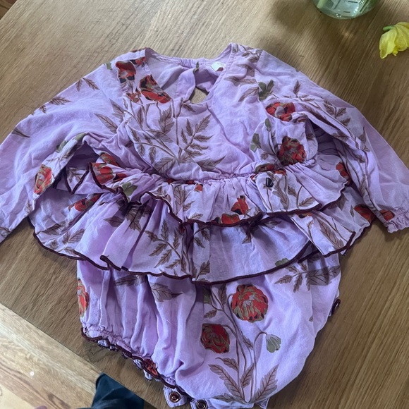 Floral Purple Baby Romper